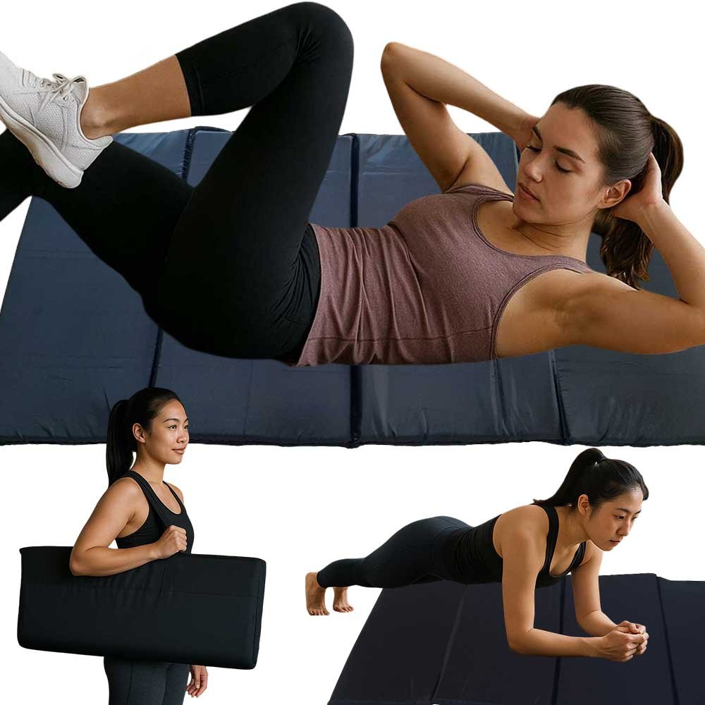 Exercise Mat Timu Cushioned Exercise Mat – Foldable, Waterproof for Home & Gym - MOON.LK